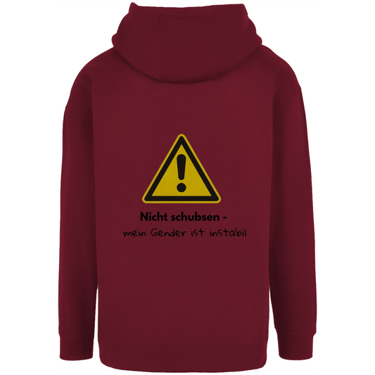 Nicht schubsen - Oversize Hoodie für klare Grenzen