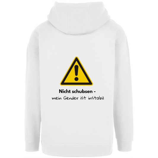 Nicht schubsen - Oversize Hoodie für klare Grenzen