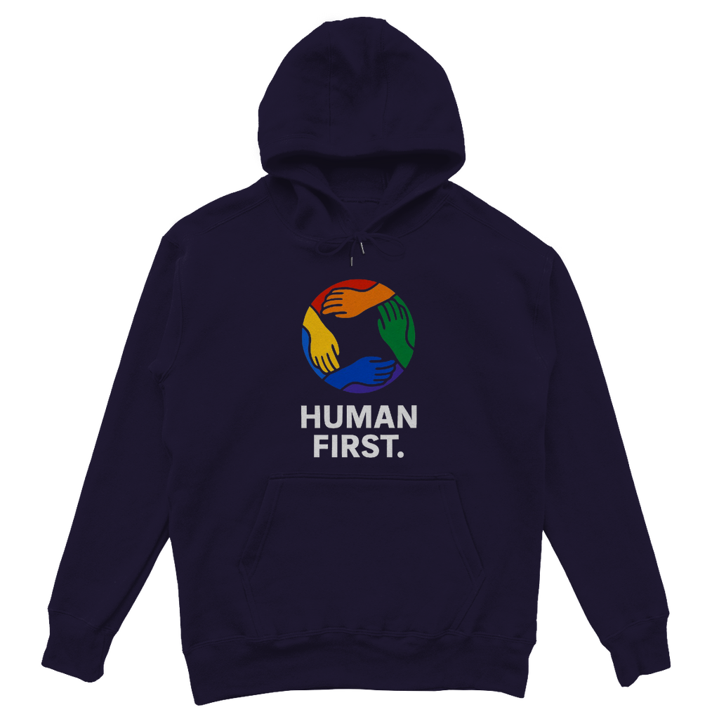human first - Oversize Hoodie für Gleichheit