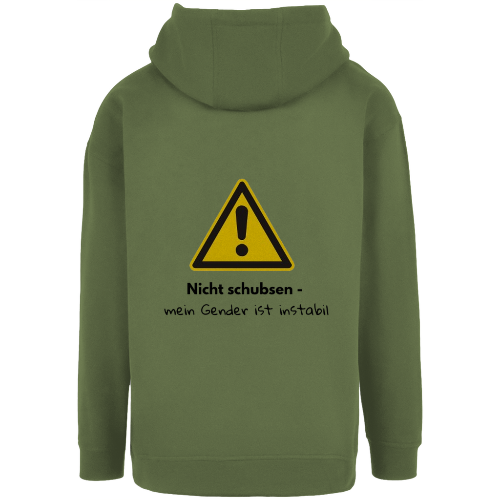 Nicht schubsen - Oversize Hoodie für klare Grenzen
