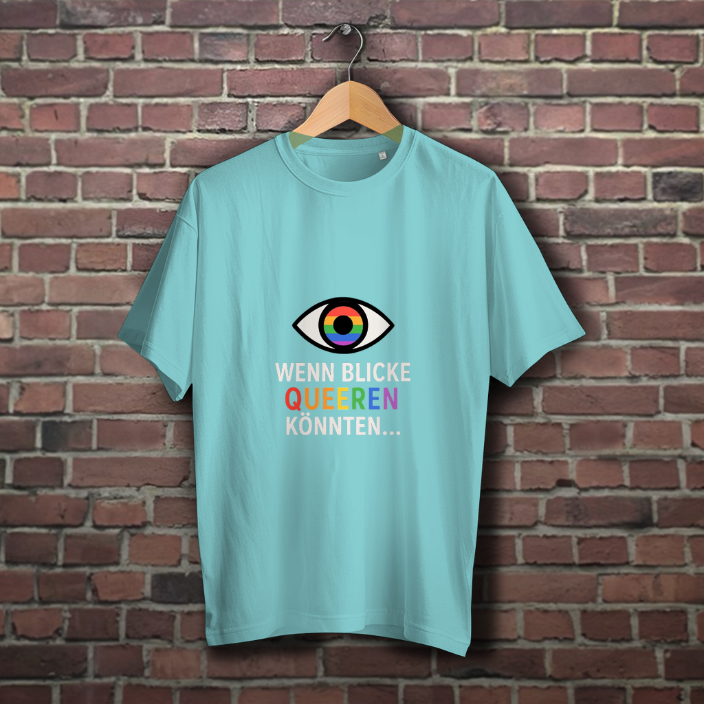 Wenn Blicke queeren könnten - Oversize T-Shirt mit Augenzwinkern